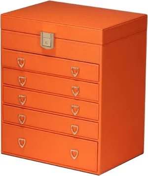 Multifunction Jewelry Box Exquisite Leather Organizer Case Necklace/Ring/Earring/Watch Storage