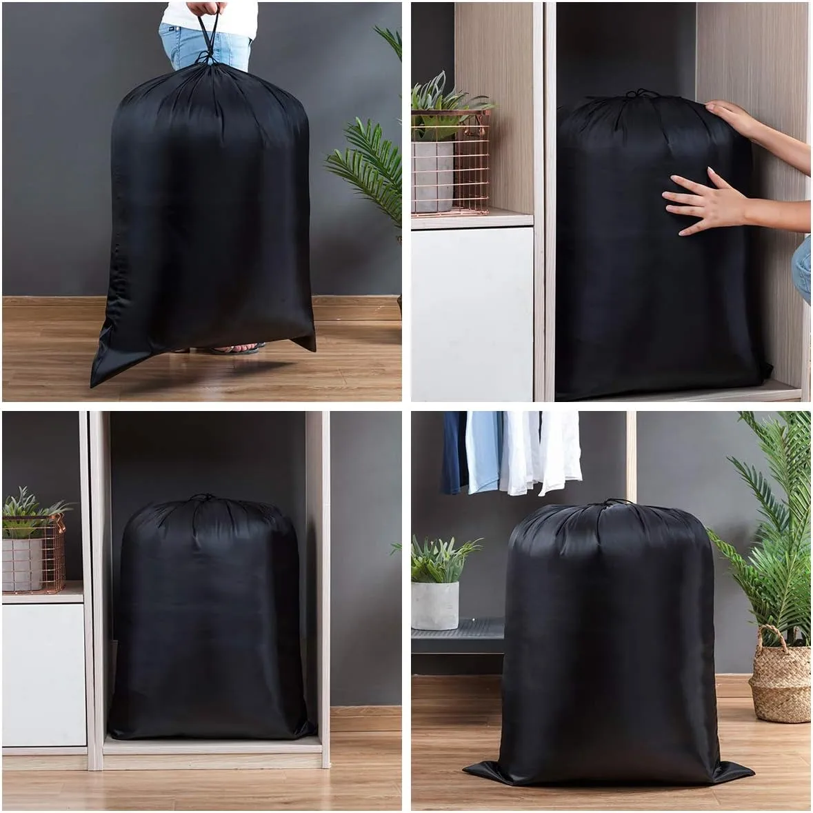 Multipurpose Extra Large Laundry Bag Storage Bag (43"x55", Pink)
