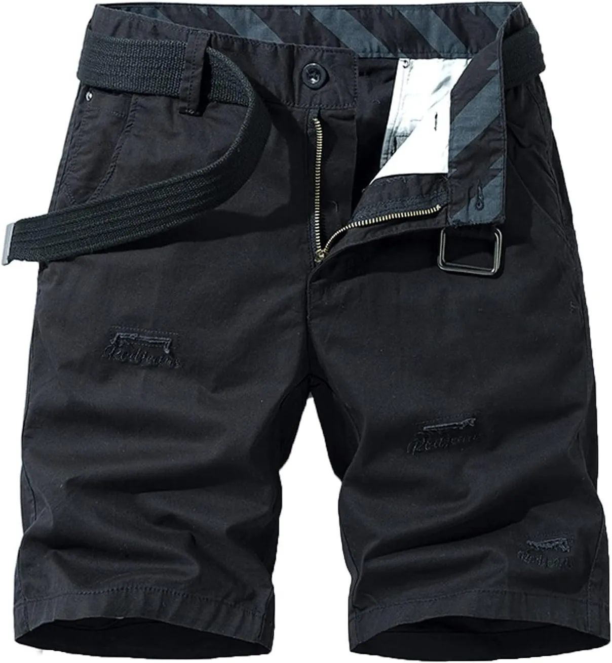 Muscularfit Shorts Men Casual Summer Buckle Zipper Cargo Shorts With Pockets Lightweight Solid Gym Workout Sweat Shorts 2024