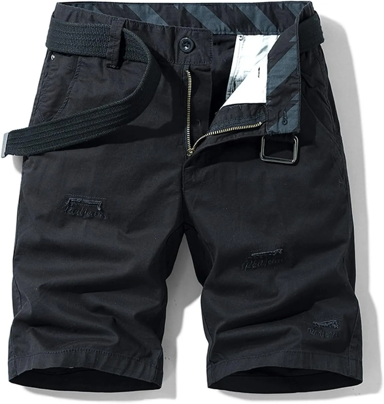 Muscularfit Shorts Men Casual Summer Buckle Zipper Cargo Shorts With Pockets Lightweight Solid Gym Workout Sweat Shorts 2024