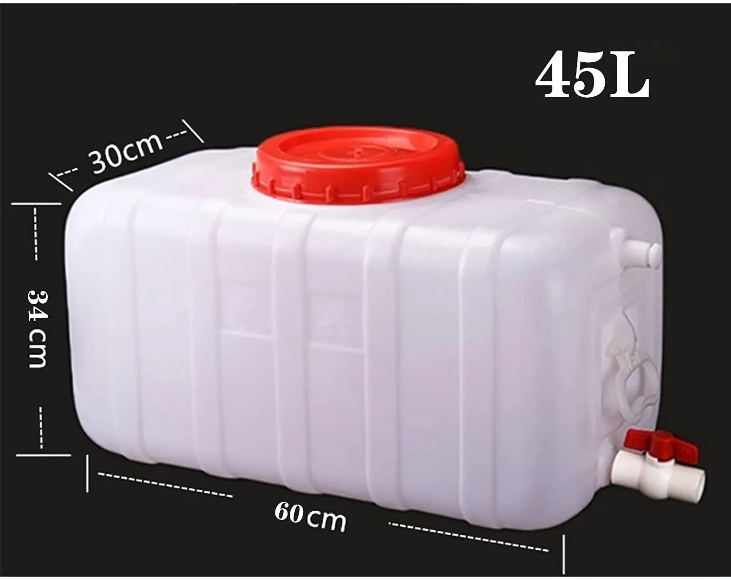 NAKAN Large Storage Container Portable Water Bucket Plastic Travel Desktop Container Rainwater Collection Storage Container Outdoor Water Storage for Camping Hiking Climbing(Size:45L)