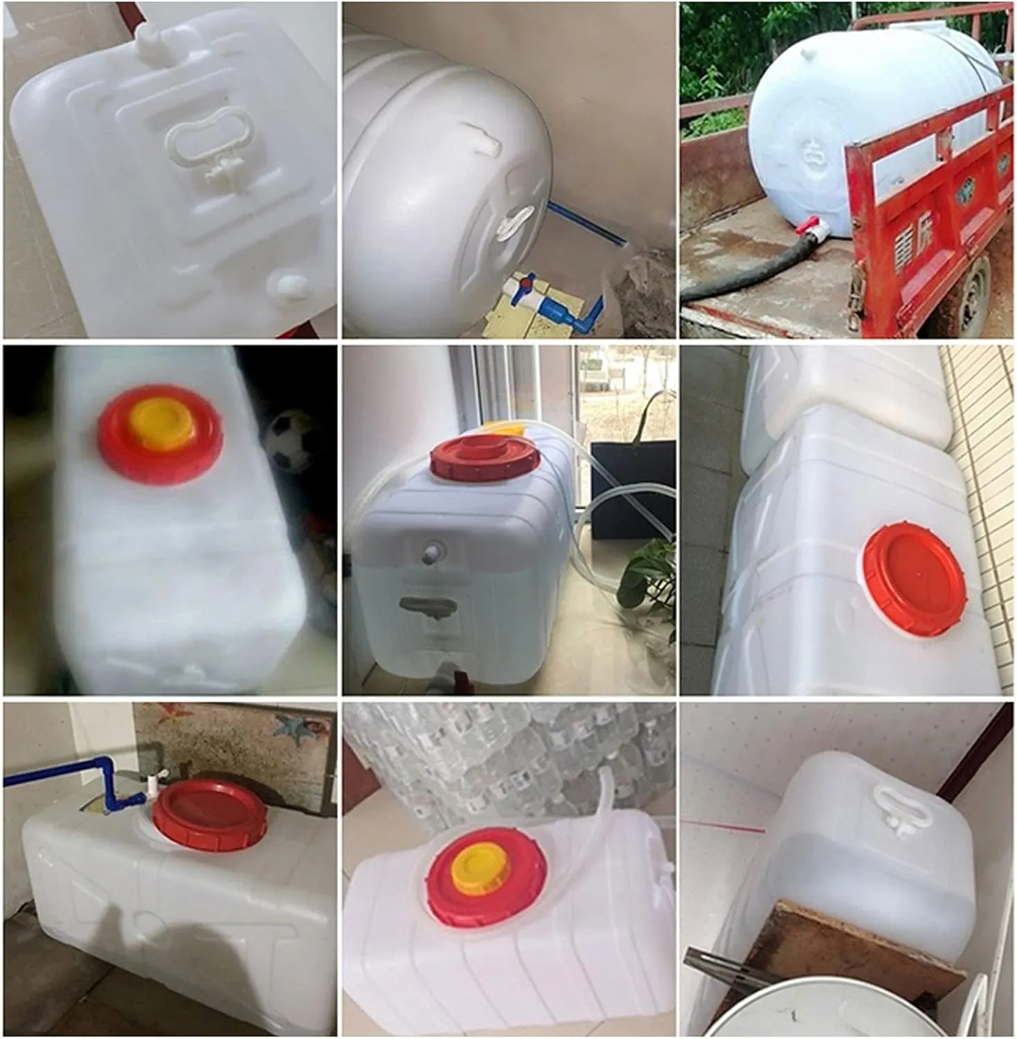 NAKAN Large Water Container with Tap Water Carrier Camping Portable Drinking Water Bucket Emergency Cube Water Carrier for Home Camping Picnic BBQ Self-Driving Tour(Size:110L)