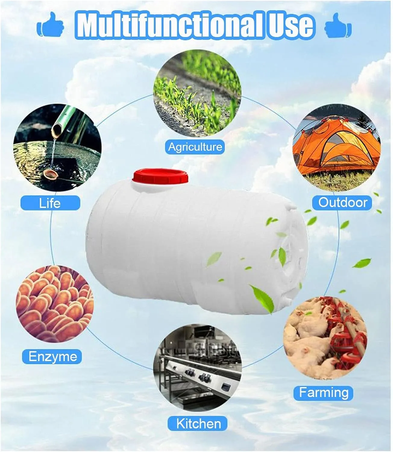 NAKAN Large Water Container with Tap Water Carrier Camping Portable Drinking Water Bucket Emergency Cube Water Carrier for Home Camping Picnic BBQ Self-Driving Tour(Size:110L)