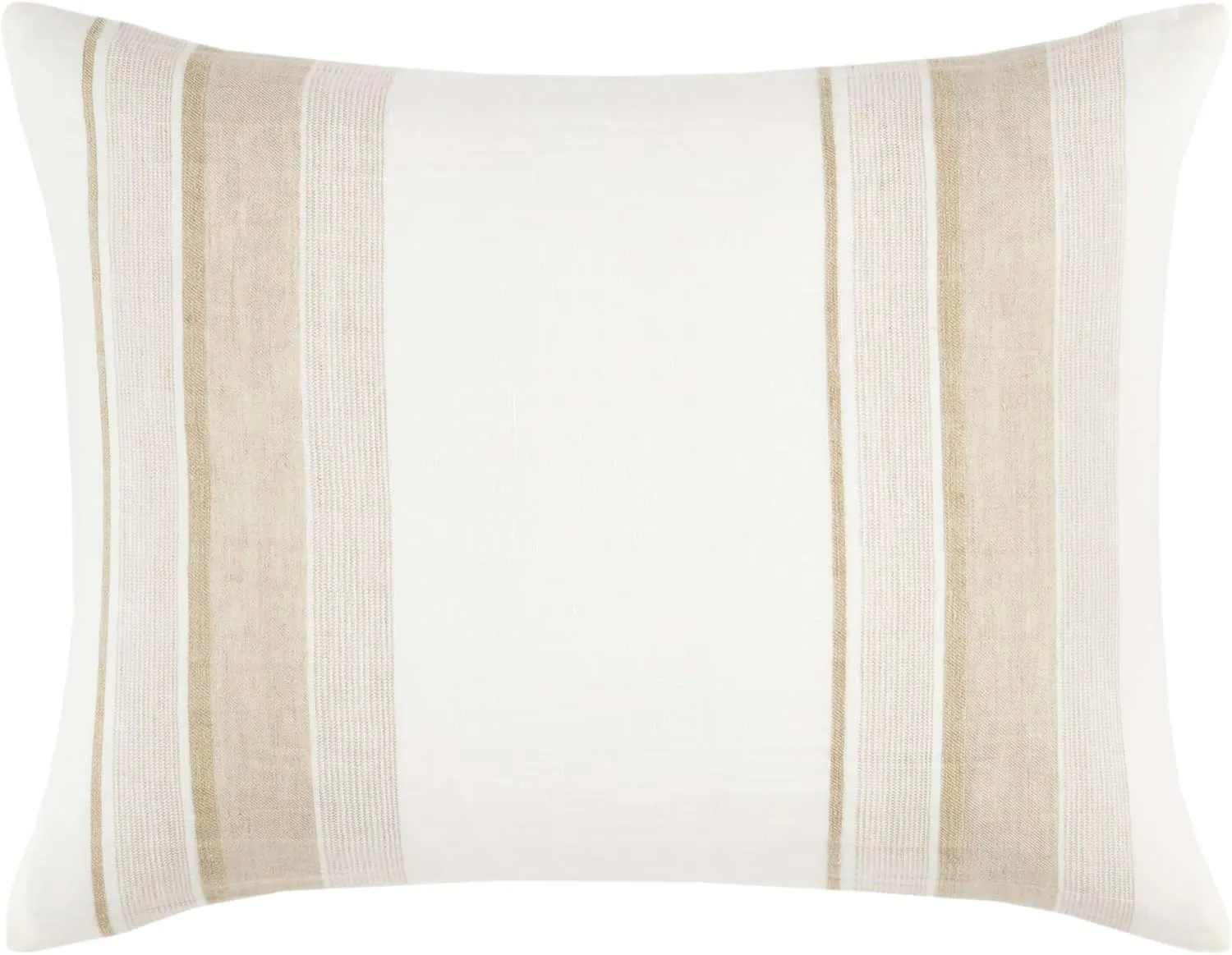 Napa Stripe Linen Sham, King, Natural Stripe Pattern