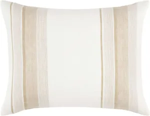 Napa Stripe Linen Sham, King, Natural Stripe Pattern