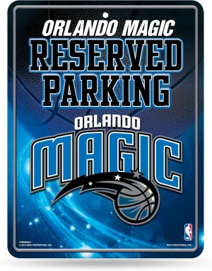 NBA Basketball Metal Parking Sign 8.5" x 11" - Great for Man Cave, Bed Room, Office, Home Décor