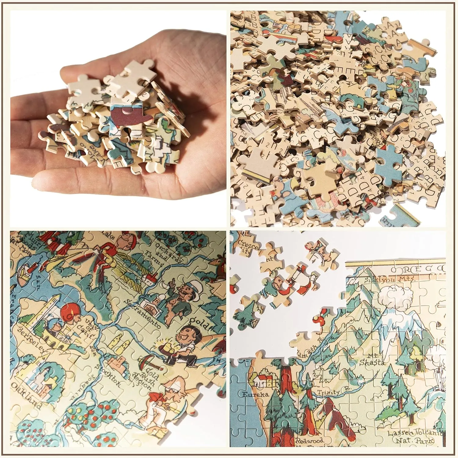 Nevada Wooden Map Jigsaw Puzzle Toys for Adults USA of State Map Decorate Puzzle Games 500 Piece