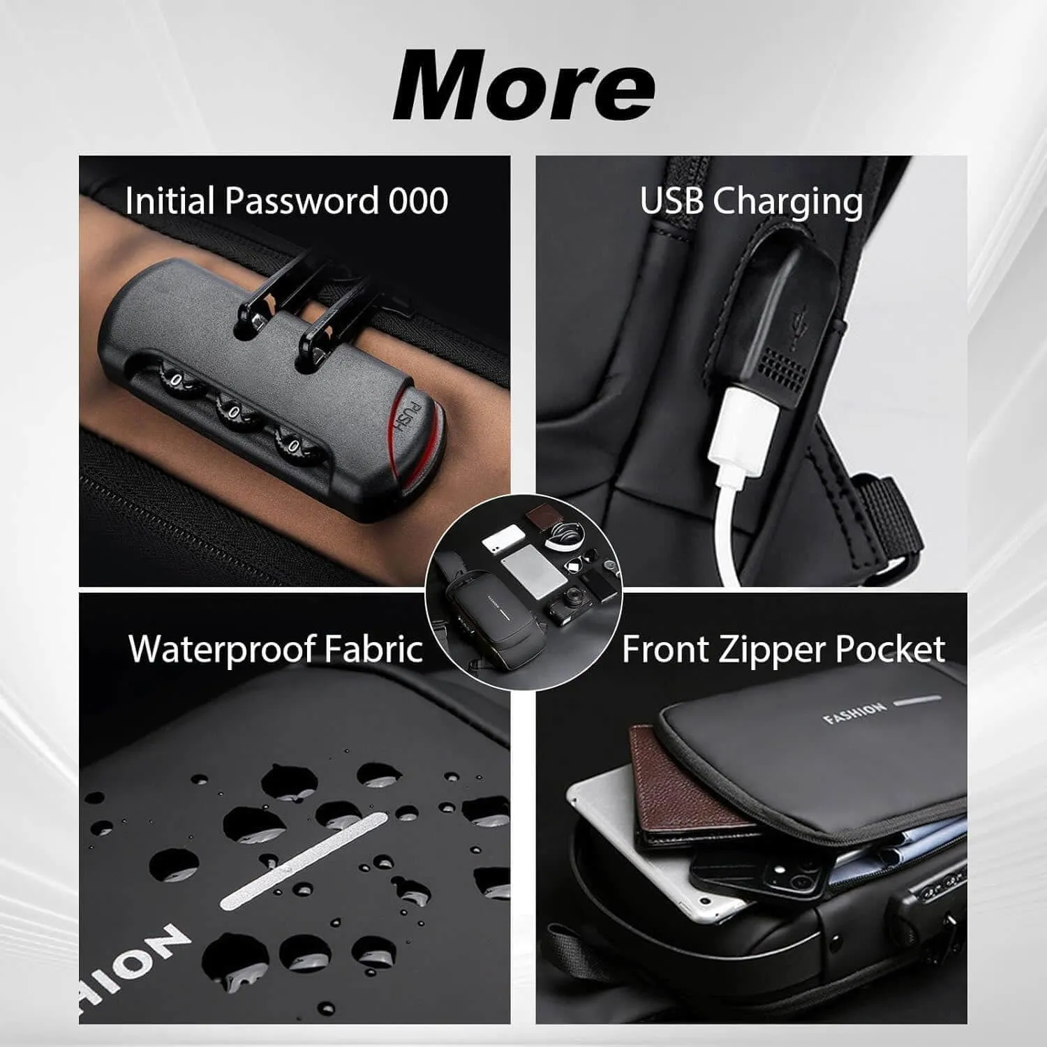 New Carbon Fiber Streamline Anti-Theft Sling Bag,Sling Backpack USB Waterproof Chest Daypack for Travel,Gym,Commutes