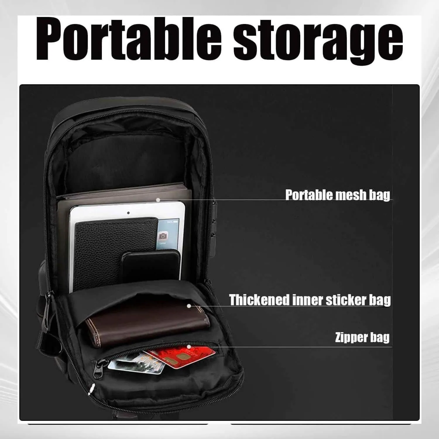 New Carbon Fiber Streamline Anti-Theft Sling Bag,Sling Backpack USB Waterproof Chest Daypack for Travel,Gym,Commutes