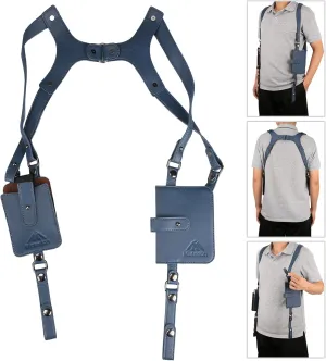 Neween Anti-Theft Hidden Underarm Strap Wallet Pocket Holster Phone Shoulder Holster Bag Double Shoulder Pouch for Men, Women