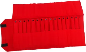 N'icePackaging 1 Qty - Deluxe Midnight Black/Macaw Red Velvet 16 Ring Tube Roll w/ID Window – for Sales/Travel/Storage/Organization