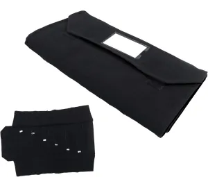 N'icePackaging 2 Qty - Deluxe Midnight Black Velvet 140 Pair Earring Rolls w/ID Window – for Sales/Travel/Storage/Organization