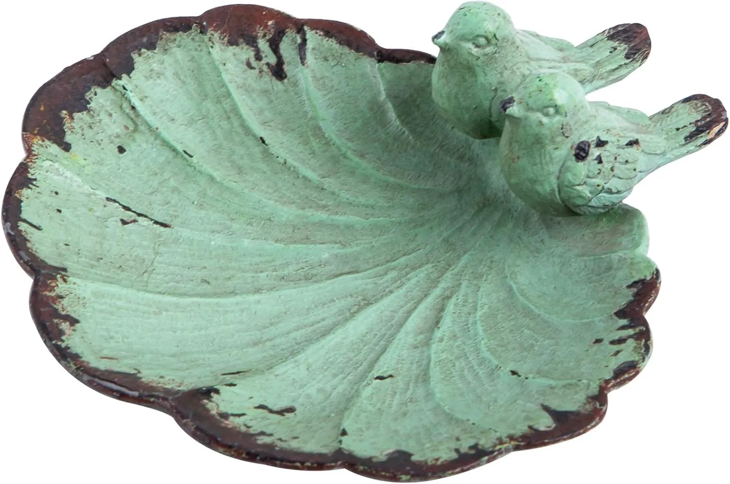 NIKKY HOME Antique Jewelry Dish, Decorative Jewelry Tray with Bird, Shabby Chic Small Trinket Dish, Metal Ring Holder for Wedding Gifts for Women Girl