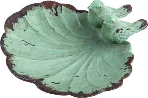 NIKKY HOME Antique Jewelry Dish, Decorative Jewelry Tray with Bird, Shabby Chic Small Trinket Dish, Metal Ring Holder for Wedding Gifts for Women Girl