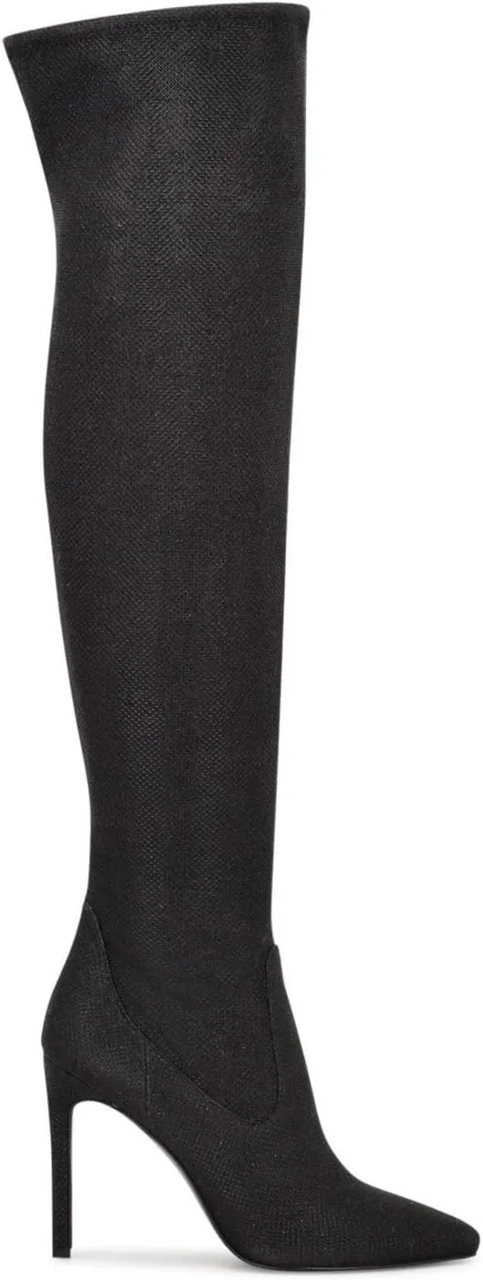 Nine West Women's Tacy Faux Leather Over The Knee Boot