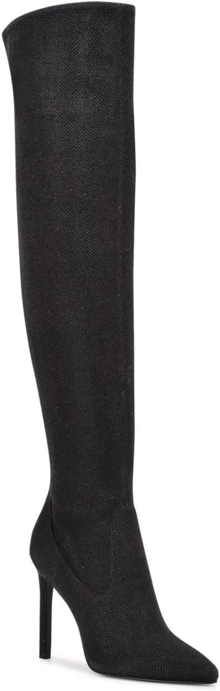 Nine West Women's Tacy Faux Leather Over The Knee Boot