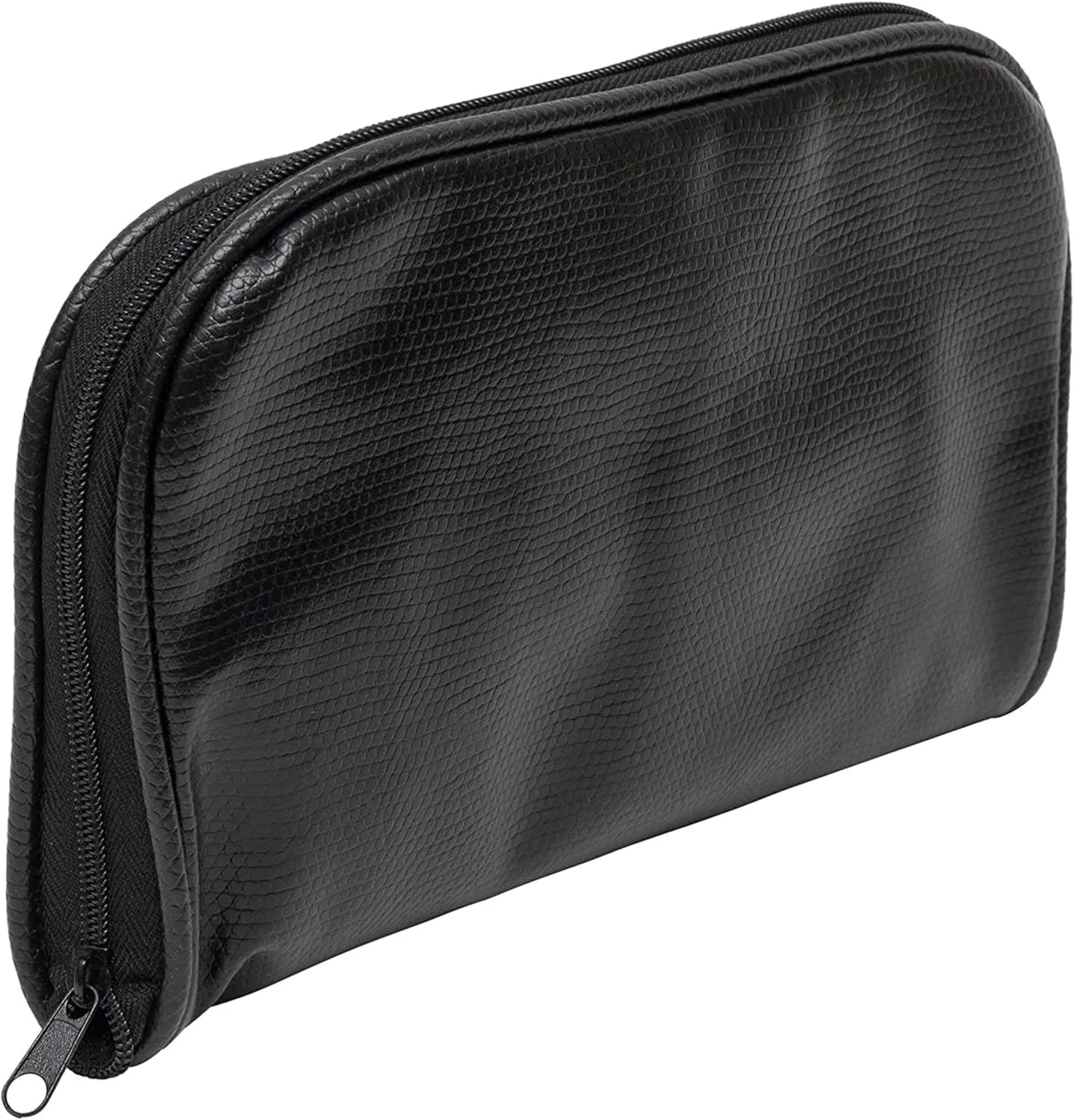 Noble Travel Jewelry Pouch - Compact Jewelry Travel Organizer with Zipper Closure and Pocket - Travel Jewelry Organizer (Medium) Black