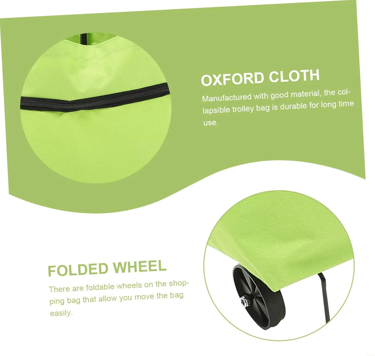 NOLITOY Djustable Shoulder Collapsible Trolley Bag Large Capacity Grocery Bag Wheels for Shopping Laundry Heavy Items