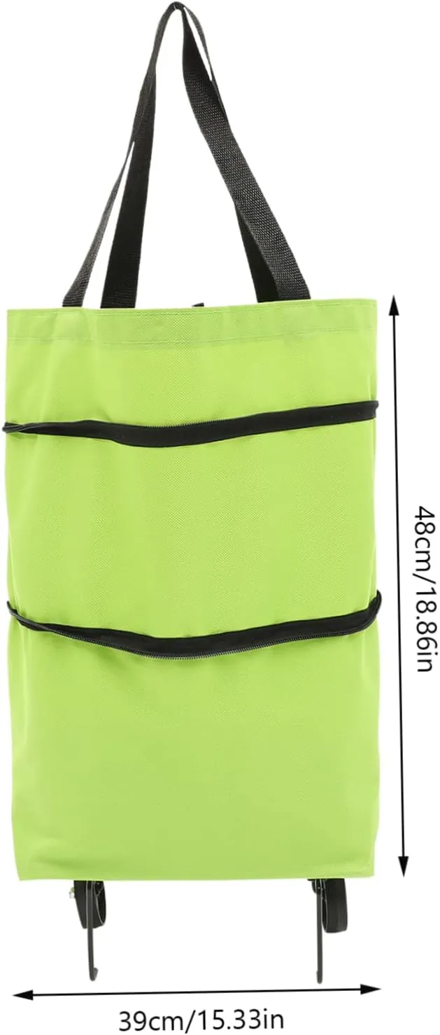 NOLITOY Djustable Shoulder Collapsible Trolley Bag Large Capacity Grocery Bag Wheels for Shopping Laundry Heavy Items