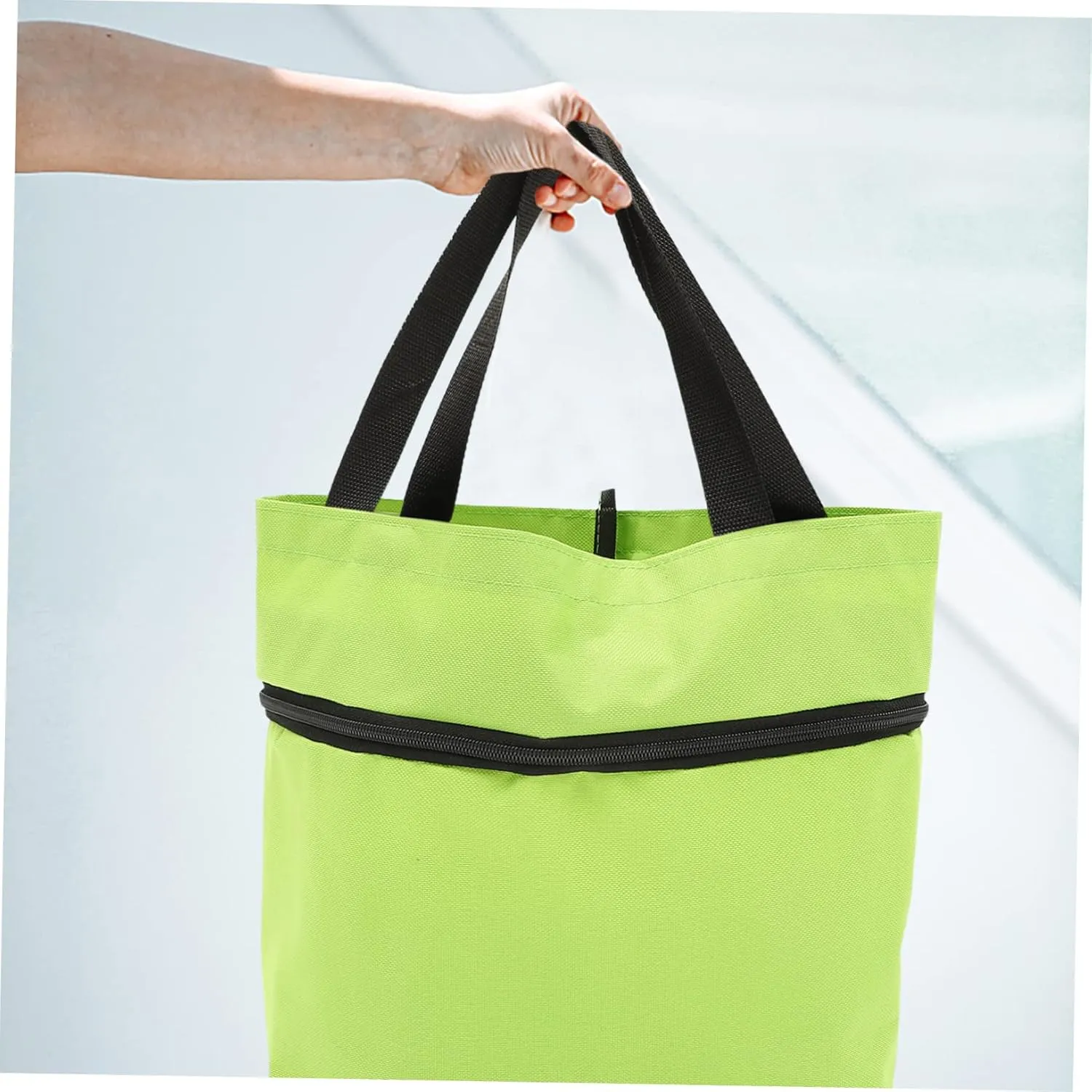 NOLITOY Djustable Shoulder Collapsible Trolley Bag Large Capacity Grocery Bag Wheels for Shopping Laundry Heavy Items