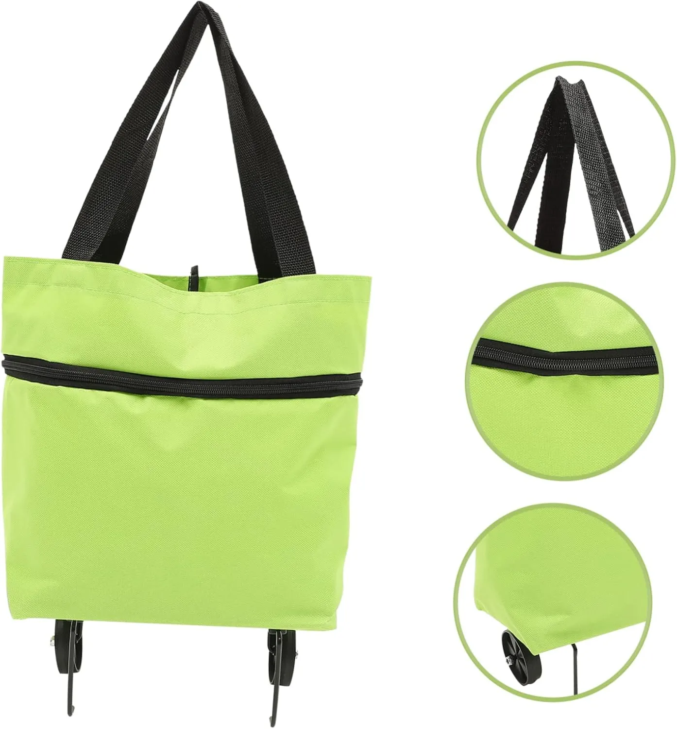 NOLITOY Djustable Shoulder Collapsible Trolley Bag Large Capacity Grocery Bag Wheels for Shopping Laundry Heavy Items