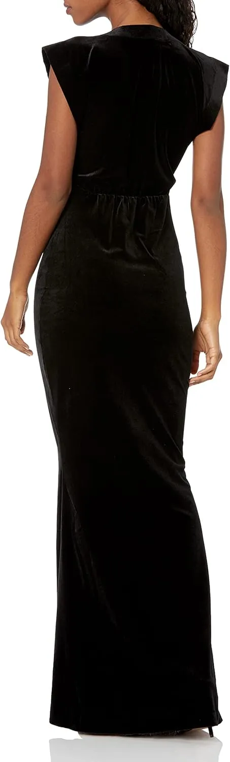 Norma Kamali Women's V Neck Rectangle Gown