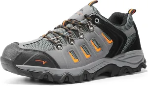 NORTIV 8 Men's Waterproof Hiking Shoes Leather Low-Top Hiking Shoes for Outdoor Trailing Trekking Camping Walking Quest
