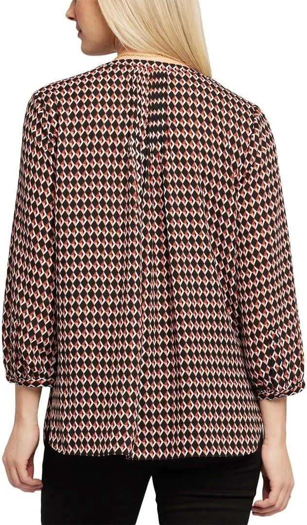 NYDJ Women's Pintuck Blouse 3/4 Sleeve