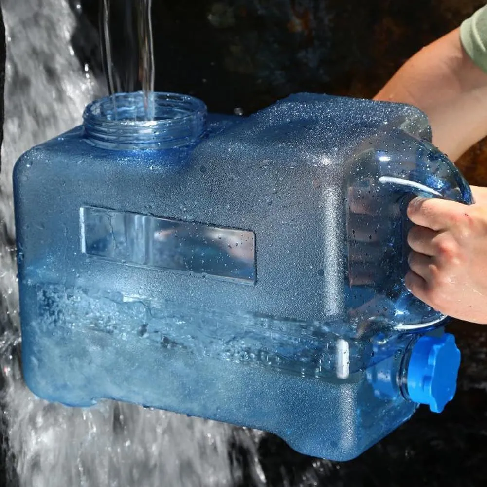 Orgonite Water Storage Containers, Camping Water Container, Portable Water Tank with Faucet Camping Bucket with Tap Water Jug with Spigot BPA Free Emergency Water Storage for Outdoor Camping Hiking