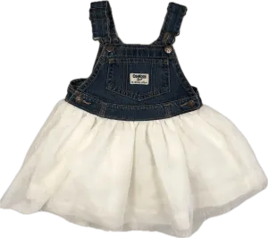 Osh Kosh Bib & Brace Denim Tulle Skirt Skirtall - Size 18M
