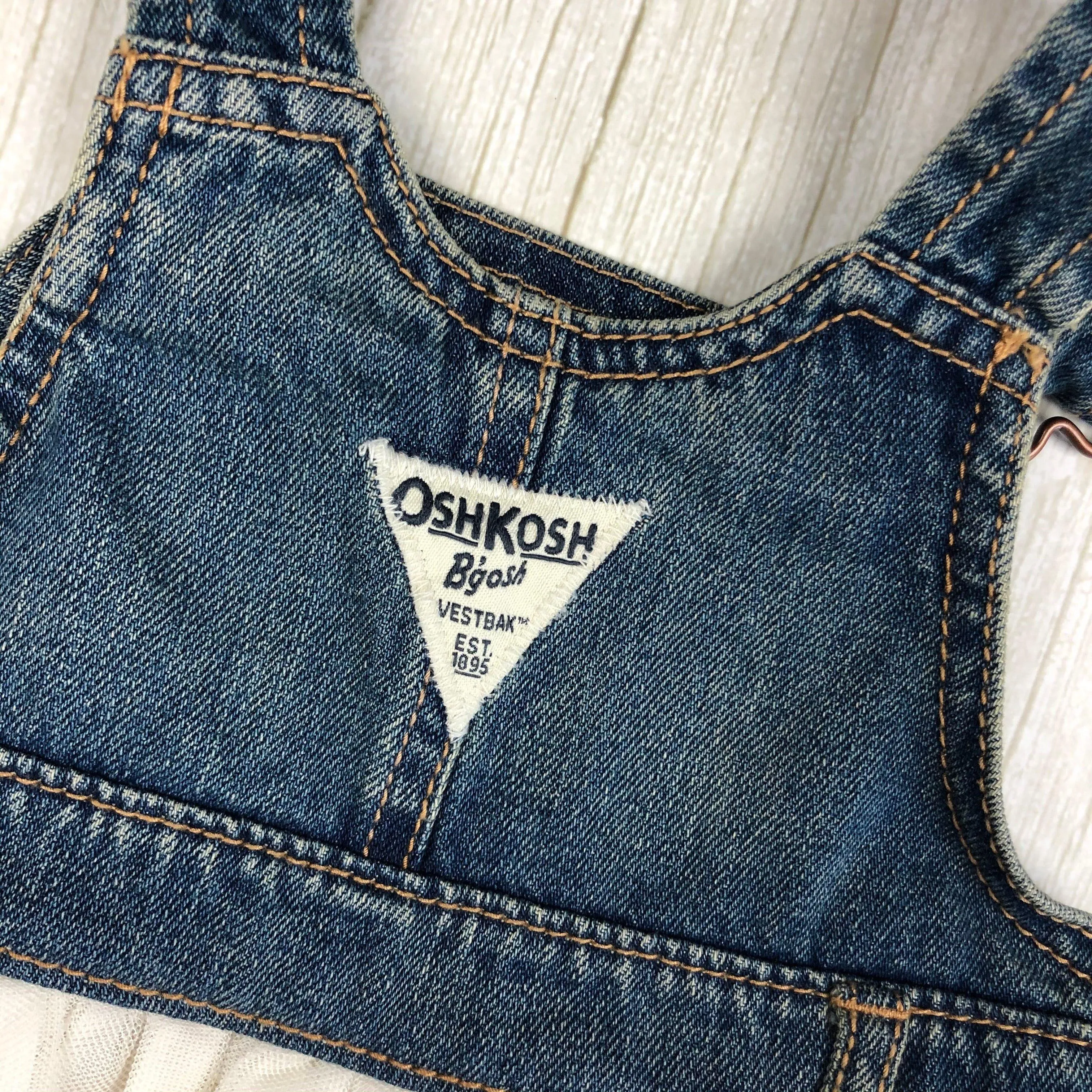 Osh Kosh Bib & Brace Denim Tulle Skirt Skirtall - Size 18M