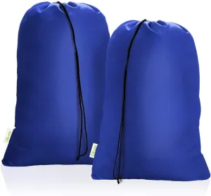 OTraki 28 x 45 inch Extra Large Laundry Bag 2 Pack Drawstring Laundry Hamper Bag Heavy Duty Dirty Clothes Bag Washable Organizer Storage for Camp Home Dorm Hotel Laundromat Blue