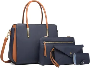 Pahajim Womens Purses and Handbags Set 4pcs Satchel Bags Tote Bags Shoulder Bags Tote Purses for Women