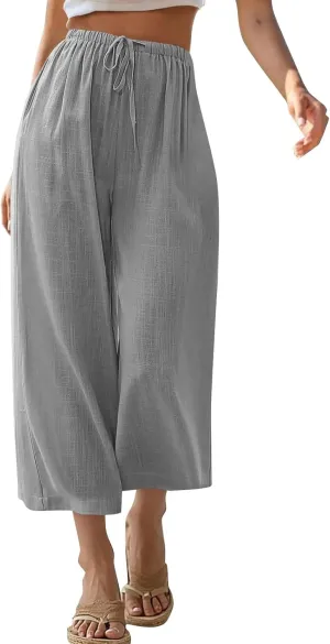 Palazzo Pants for Women Casual Comfortable Fit High Waist Casual Daily Outing Pants Petite Tea Party Classic Trousers