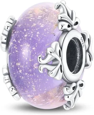 Pandach Murano Glass 925 Sterling Silver Charms for Bracelets Colour Changing Beads for Women Jewelry Gifts