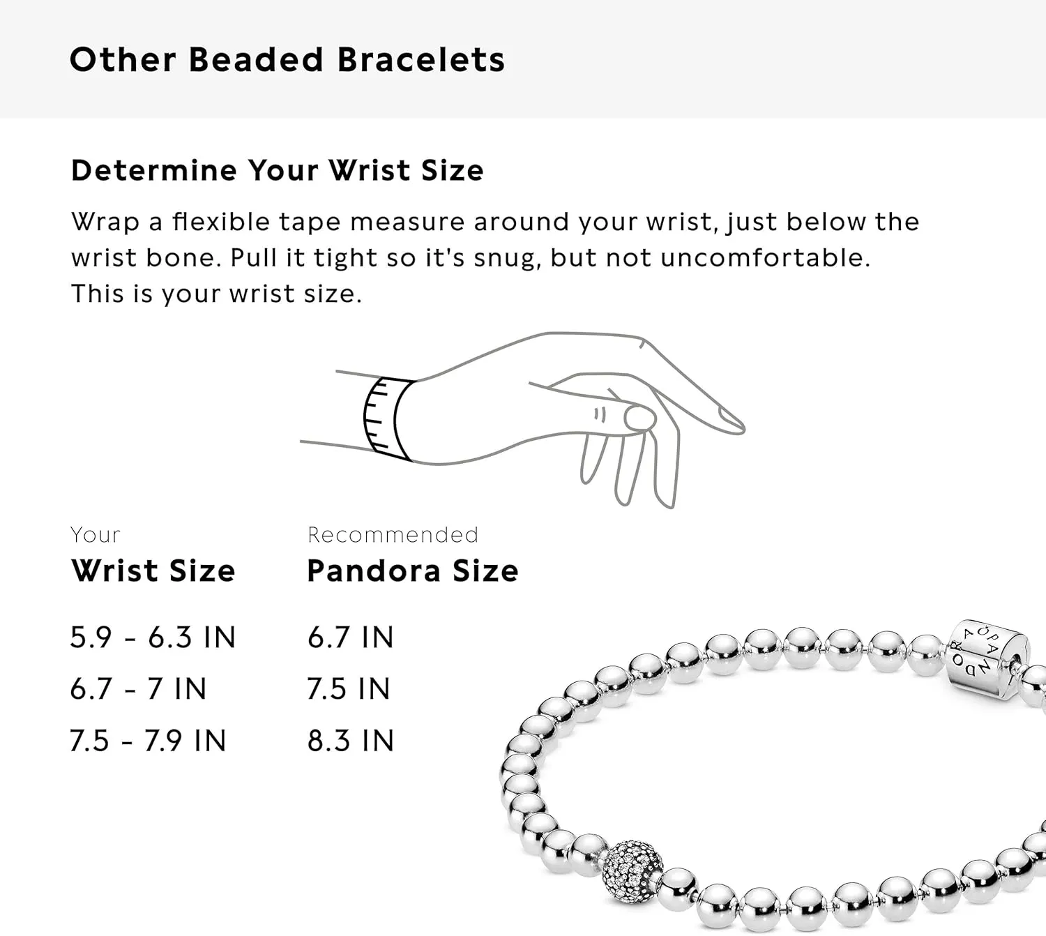 PANDORA Beads & Pavé Bracelet - Bracelet for Women - Gift for Her - With Gift Box