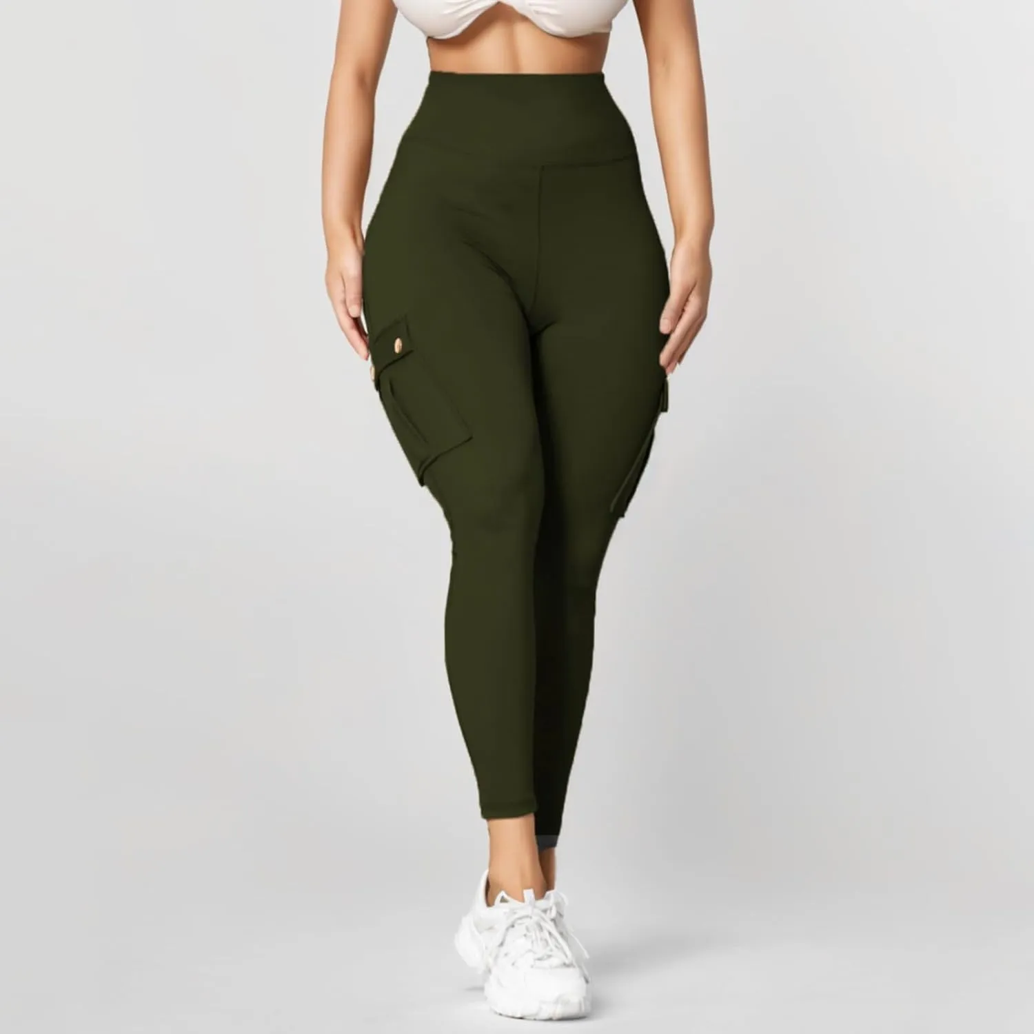 Pants for Women Butt Lifting Workout Leggings Tummy Control Yoga Pants with Pocket Workout Yoga Trousers 2025