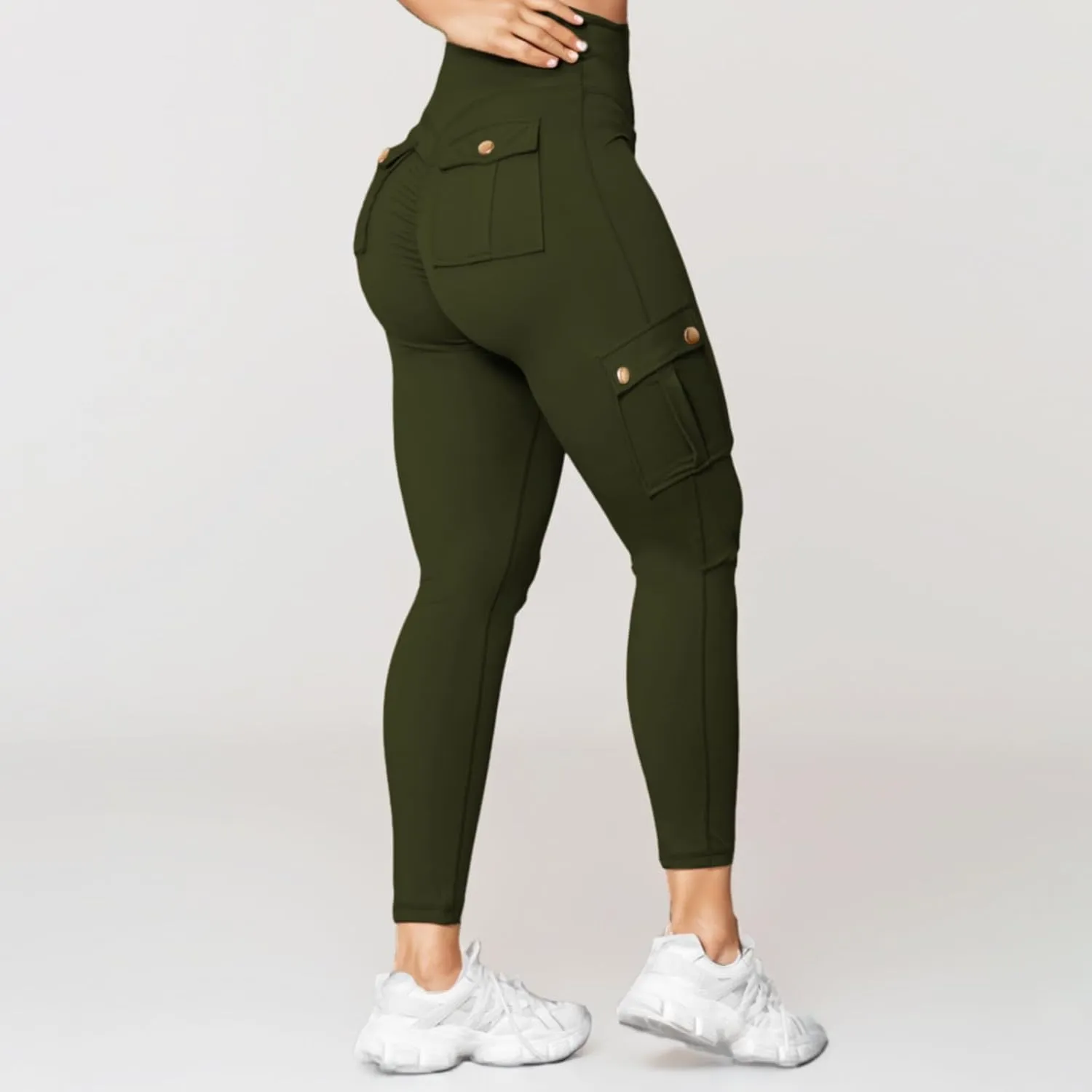 Pants for Women Butt Lifting Workout Leggings Tummy Control Yoga Pants with Pocket Workout Yoga Trousers 2025