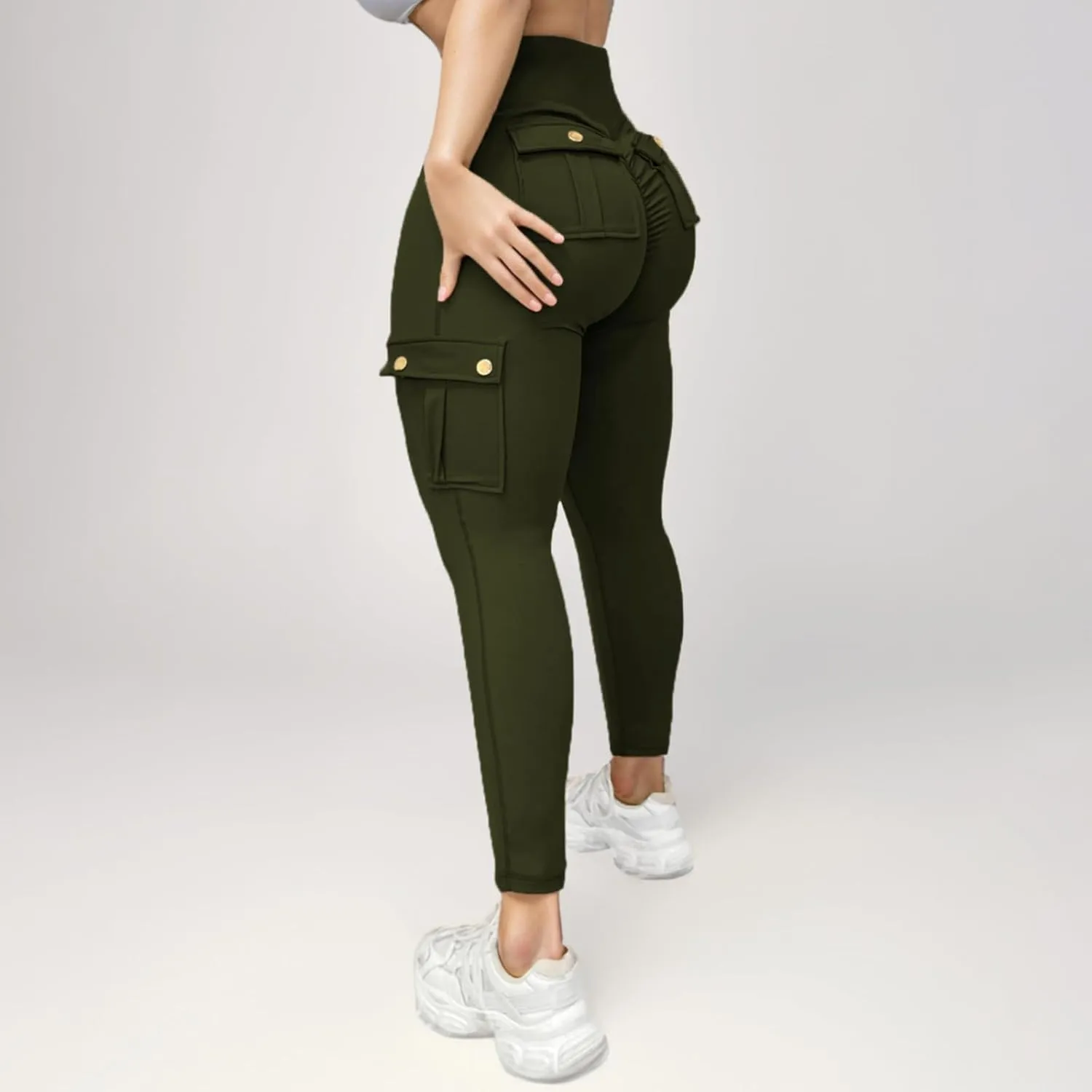 Pants for Women Butt Lifting Workout Leggings Tummy Control Yoga Pants with Pocket Workout Yoga Trousers 2025