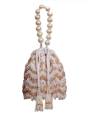 Parisa Bucket Bag – White Gold