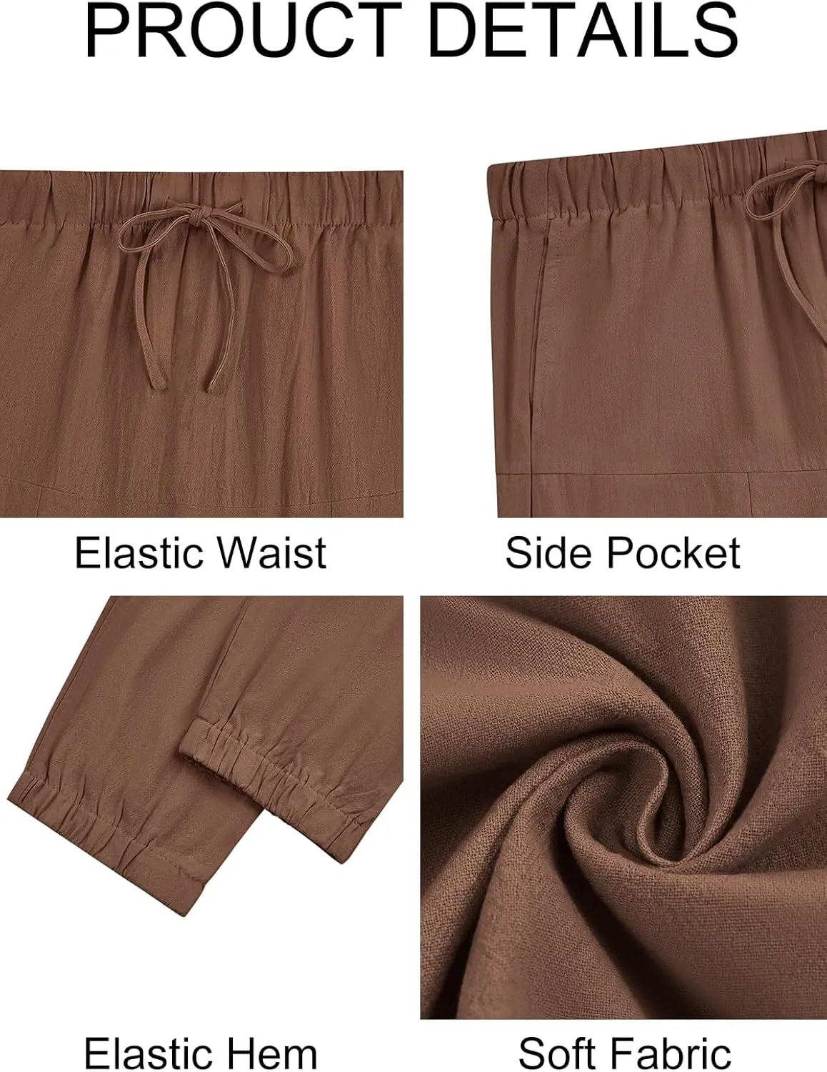 PASLTER Mens Harem Pants Baggy Casual Cotton Linen Boho Yoga Drop Crotch Hippie Trousers