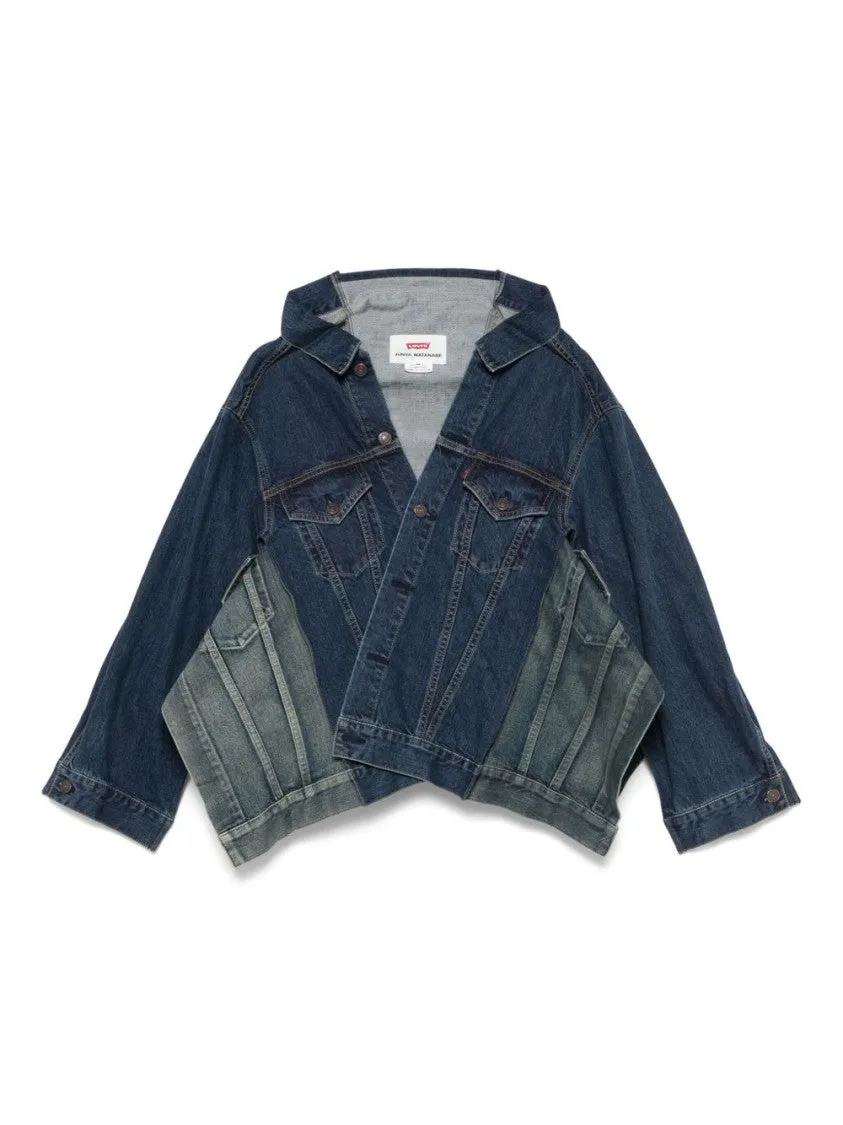 Patchwork Denim Jacket With Long Sleeves