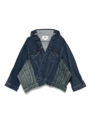 Patchwork Denim Jacket With Long Sleeves