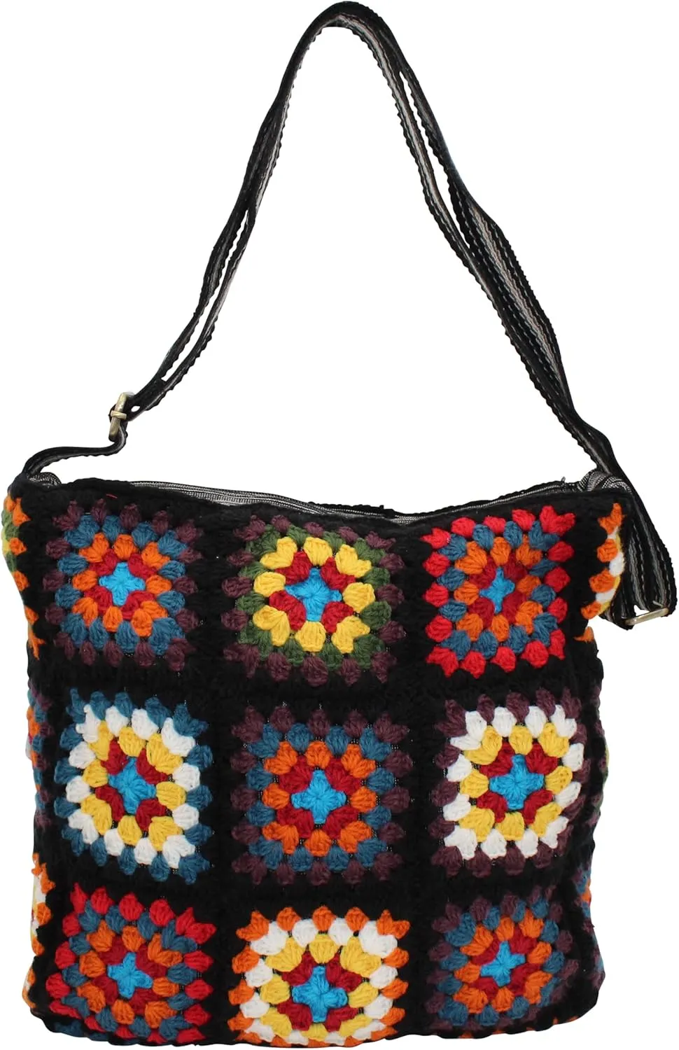 Patchwork Granny Square Shoulder Bag