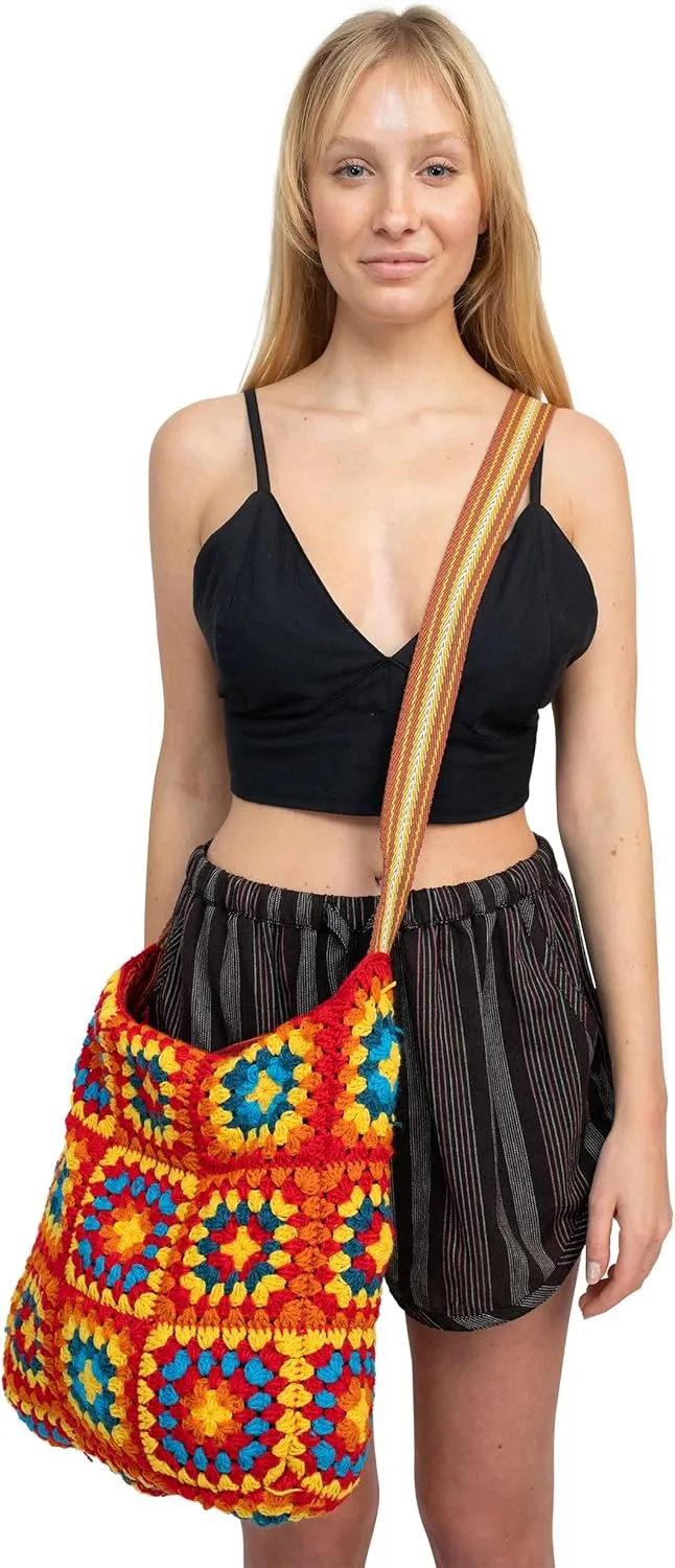 Patchwork Granny Square Shoulder Bag