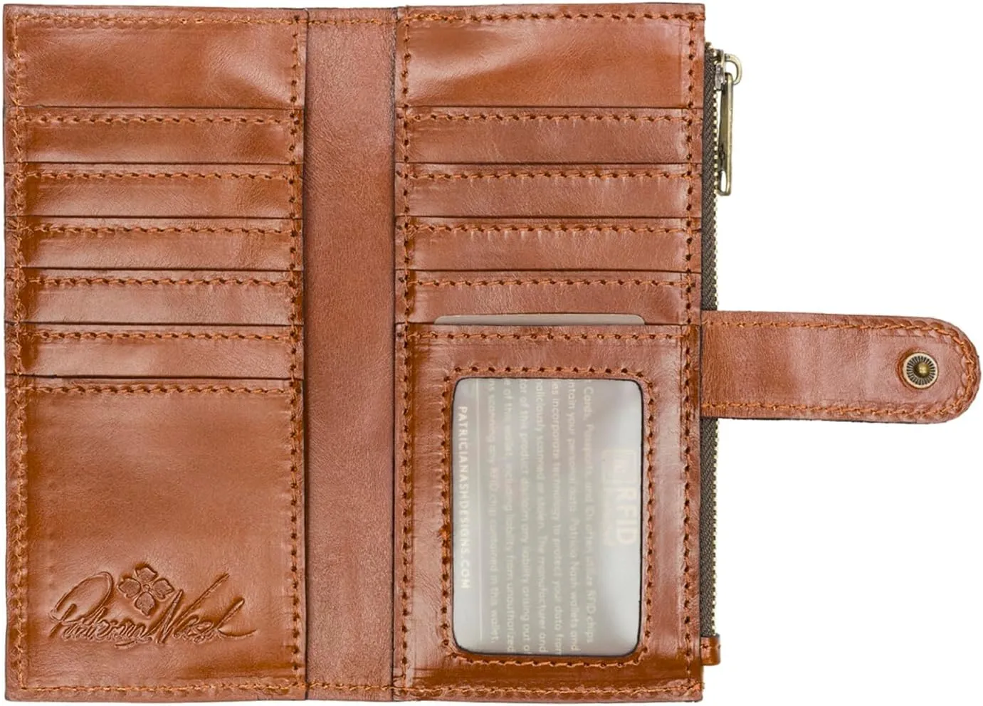 Patricia Nash Women's Nazari Bifold Wallet, Apricot Blossoms, Small