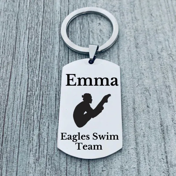 Personalized Diving Keychain