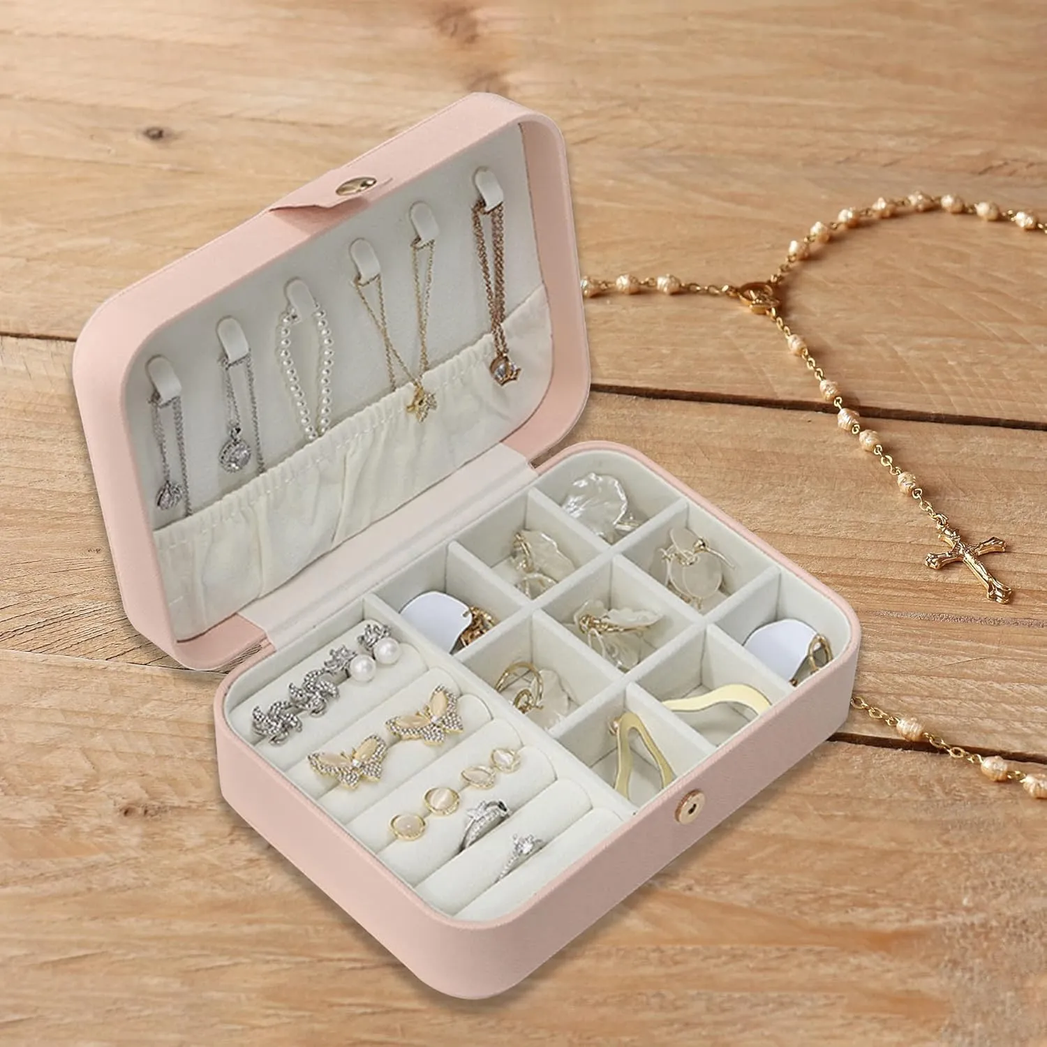 Personalized Jewelry Box Organizer Custom Name Date Cross - Confirmation Gift for Teen Girls & Women