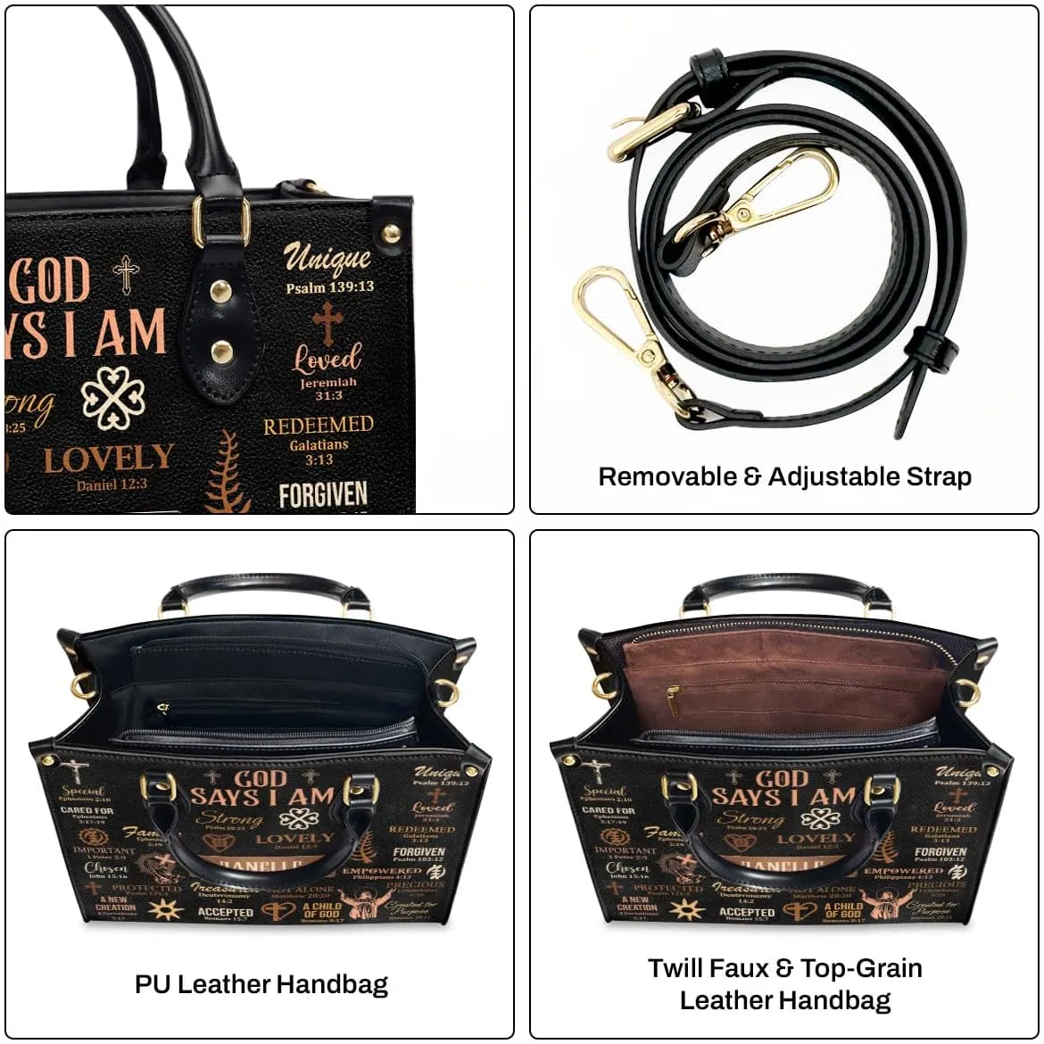 Personalized Leather Handbag For Black Women