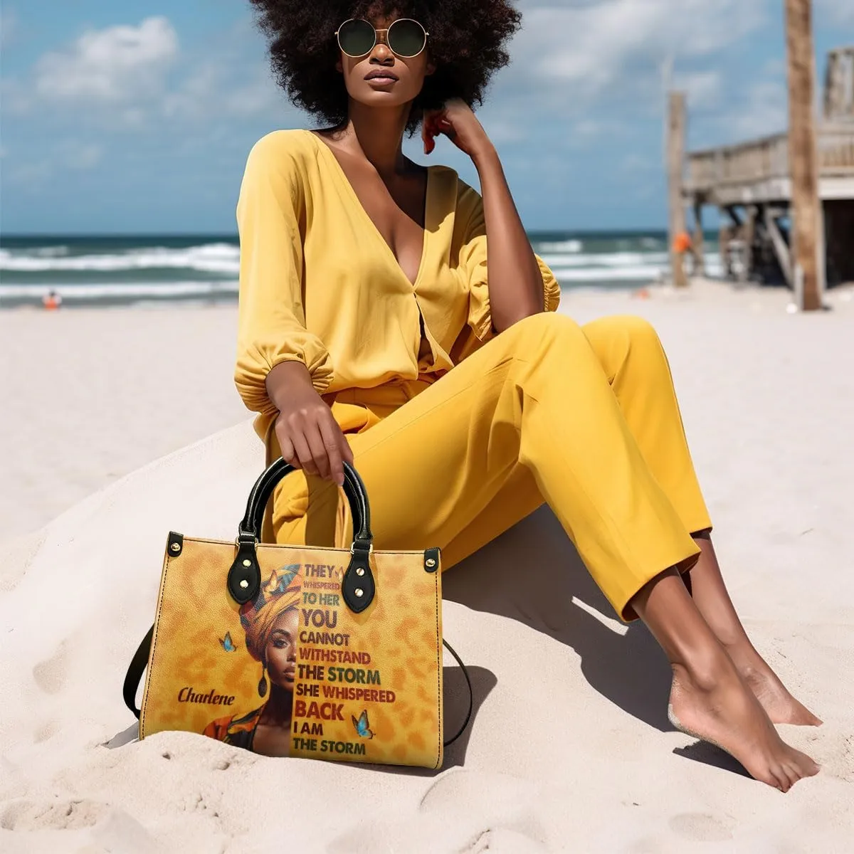 Personalized Leather Handbag For Black Women